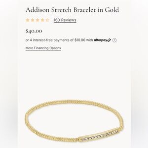 Kendra Scott Addison stretch bracelet in gold
